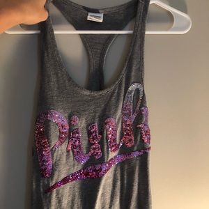 VS PINK gray & pink tank sequence!